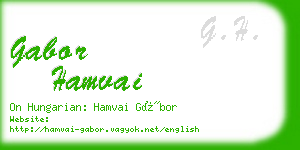 gabor hamvai business card